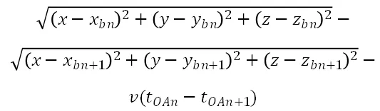 The residual function for the time-difference method