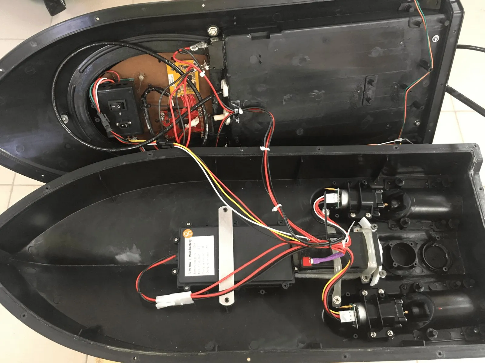 The equipment inside the craft